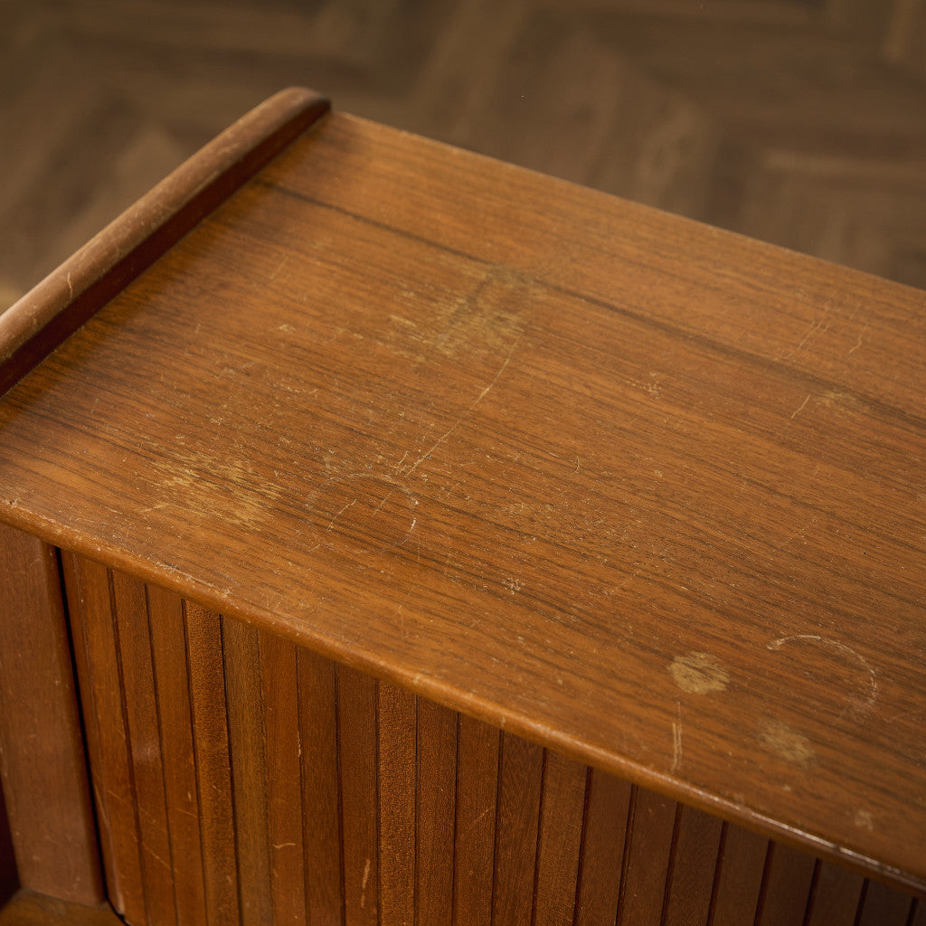 英国 ヴィンテージ 蛇腹扉 ライティングビューロー