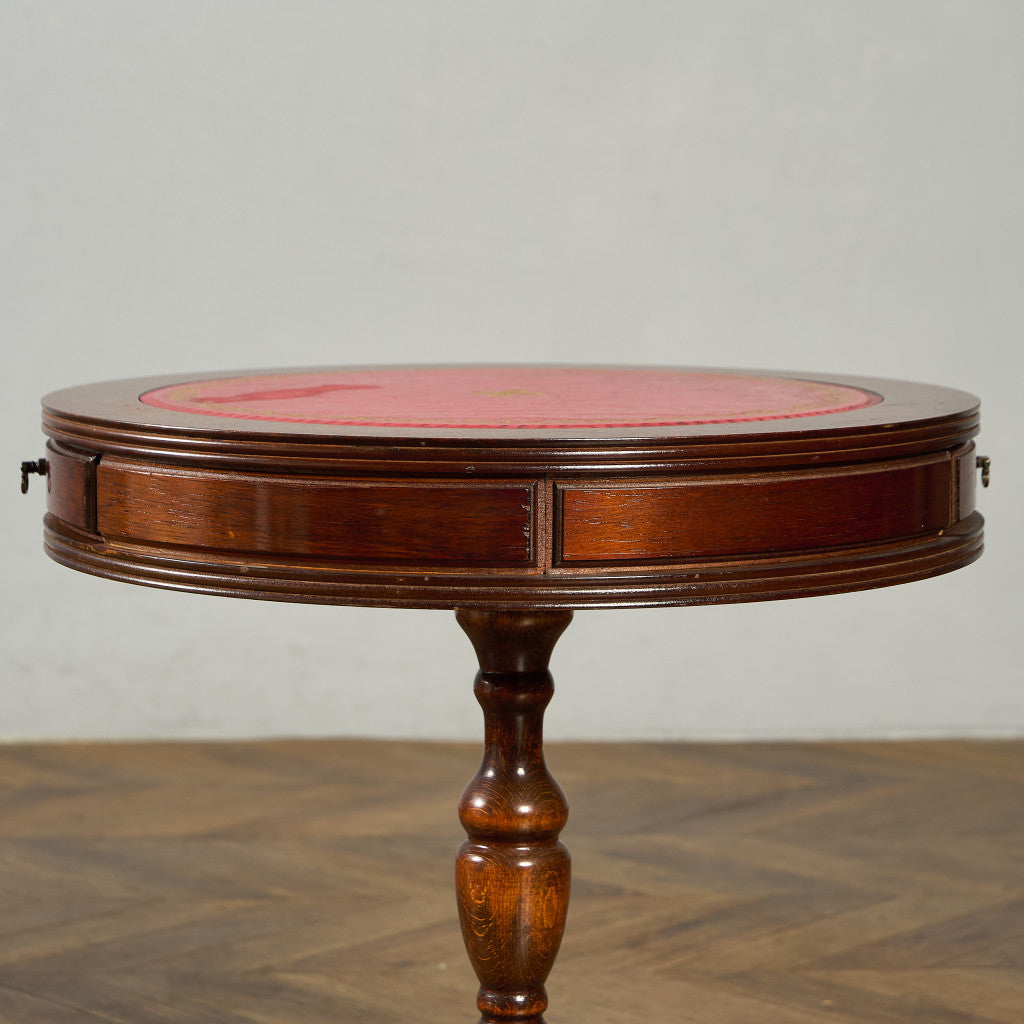 英国 クラシック リージェンシー 様式 ドラムテーブル