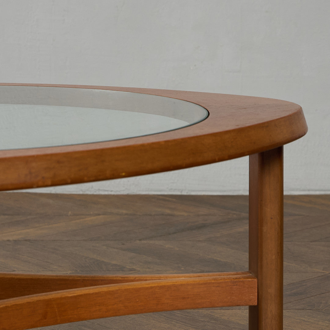 ヴィンテージ トライアングル ガラストップテーブル