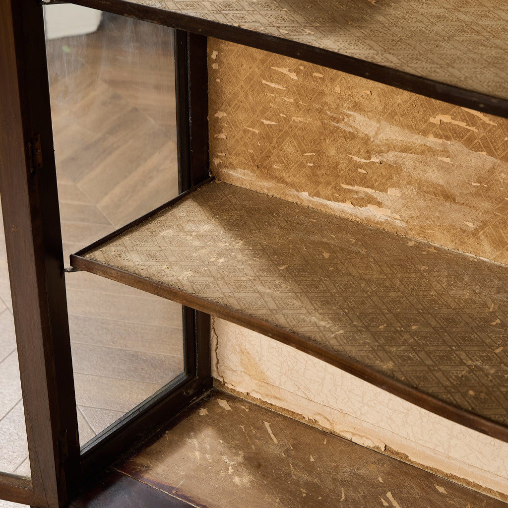 英国 クラシック ディスプレイ ガラス キャビネット