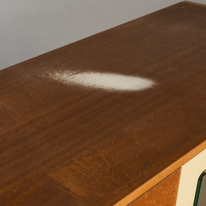 Chinese white ヴィンテージ 3ドア ワードローブ 初期ゴールドラベル