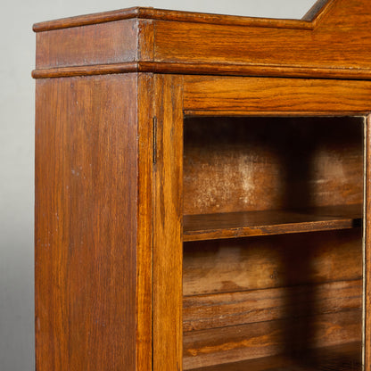 英国 クラシック オーク材 ブックケース 食器棚