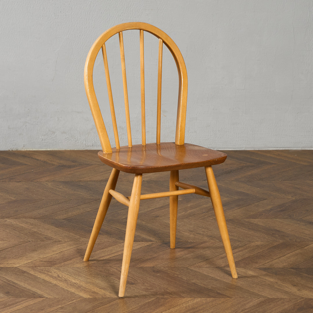 ヴィンテージ 4本 スポーク フープバックチェア ラウンドゴールドラベル