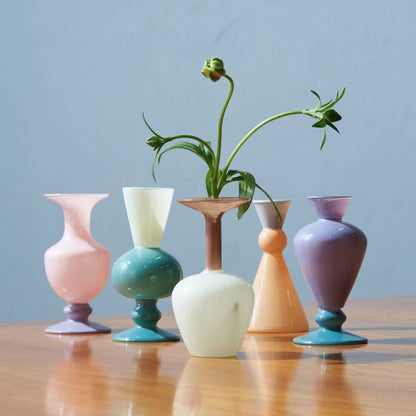 MINI VASE TWO TONE / Brown×Beige