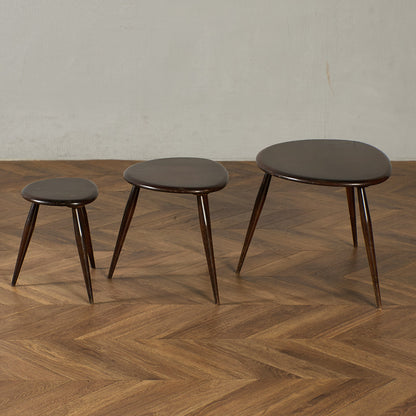 ヴィンテージ ネストテーブル ぺブルテーブル ブルーラベル