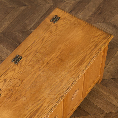 英国 クラシック オーク材 ブランケットボックス