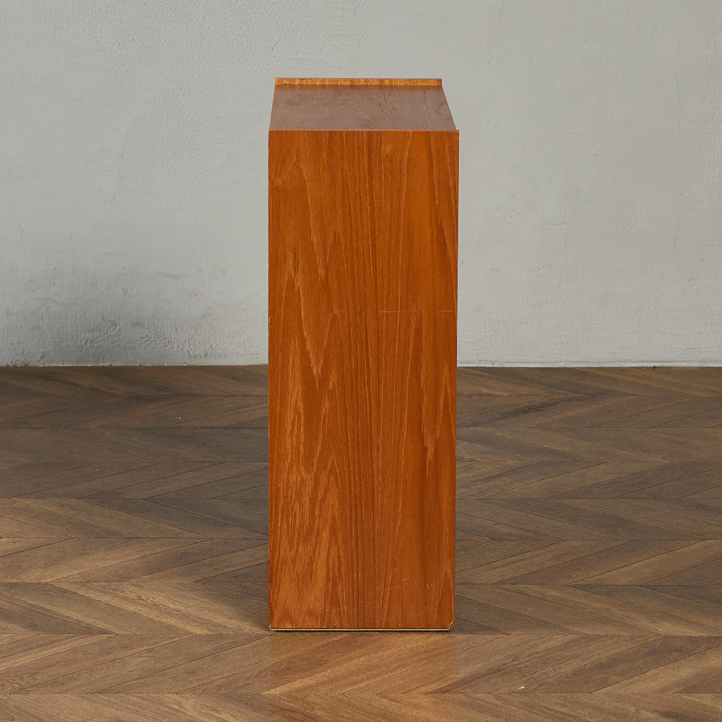 英国 ヴィンテージ ナロー ガラス ブックケース 食器棚