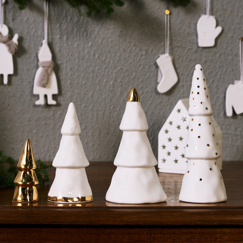 Winter forest Set of 4 / Gold