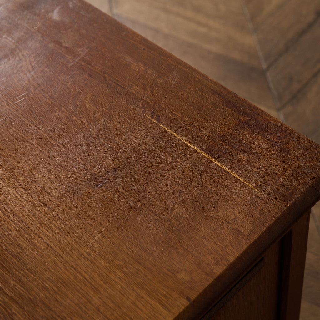 英国 クラシック オーク材 3段 チェスト