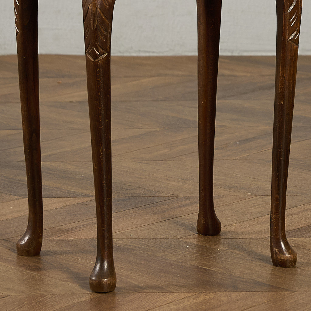 英国 クラシック ガラストップ ネストテーブル