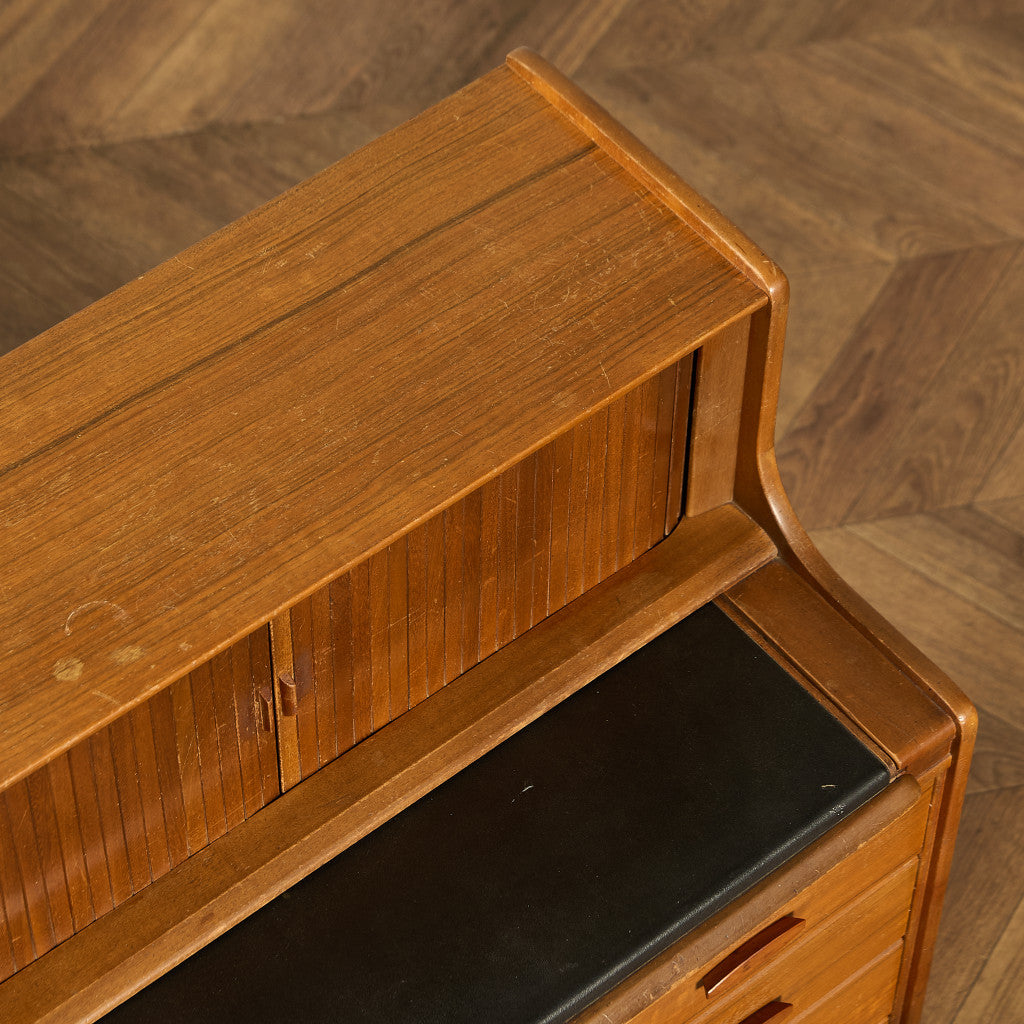 英国 ヴィンテージ 蛇腹扉 ライティングビューロー