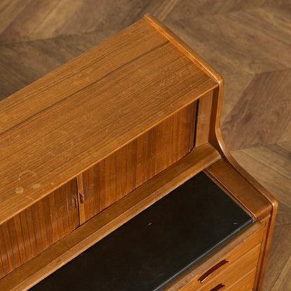 英国 ヴィンテージ 蛇腹扉 ライティングビューロー