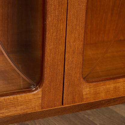 Fresco ガラス ブックケース カスタム アイアン ヘアピンレッグ