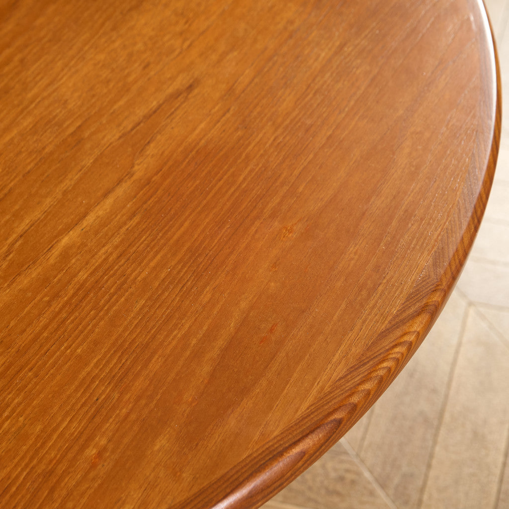 エクステンション ラウンド ダイニングテーブル 天板再塗装済み