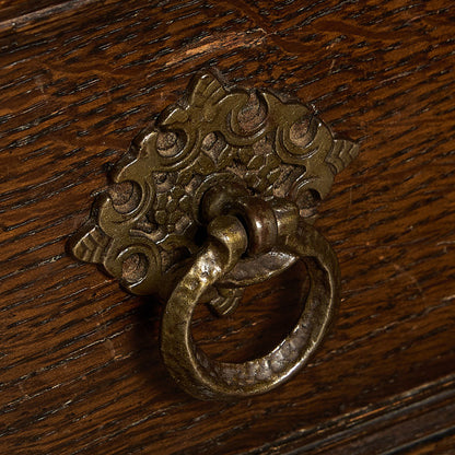 英国 クラシック オーク材 ブランケットボックス