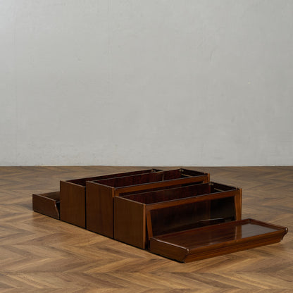 英国 クラシック 3段 スタッキング ブックケース