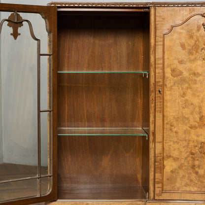 英国 クラシック ウォールナット ブックケース 食器棚