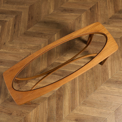 ネイサン Nathan ヴィンテージ スモーク ガラストップ コーヒーテーブル #97348