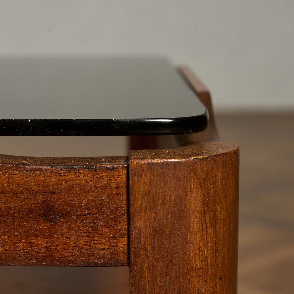 ヴィンテージ スモークガラストップ コーヒーテーブル