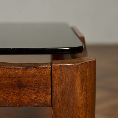 ヴィンテージ スモークガラストップ コーヒーテーブル