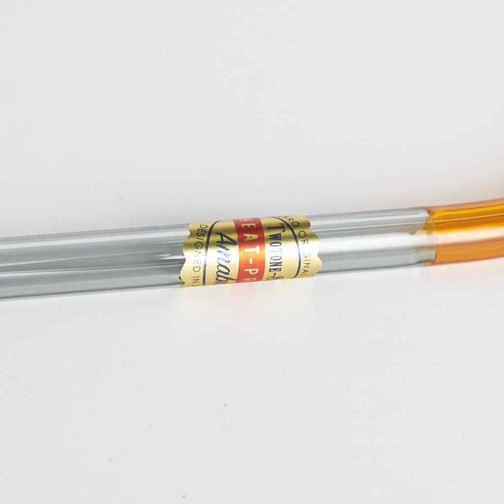 TWO TONE GLASS STRAW / Gray × Amber