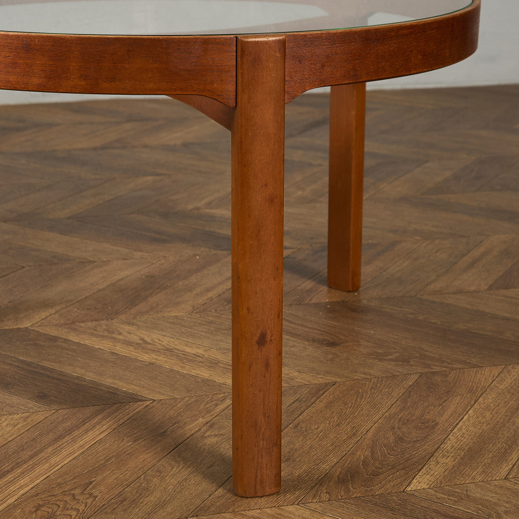 ヴィンテージ ガラストップ コーヒーテーブル