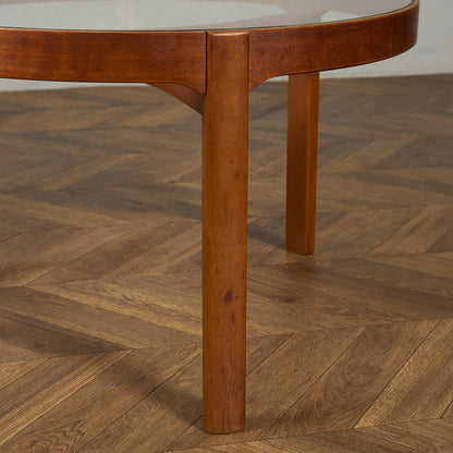 ヴィンテージ ガラストップ コーヒーテーブル