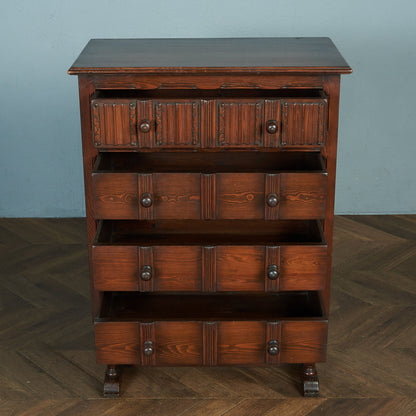 アーコール ERCOL オールドコロニアル 4段トールチェスト #82102