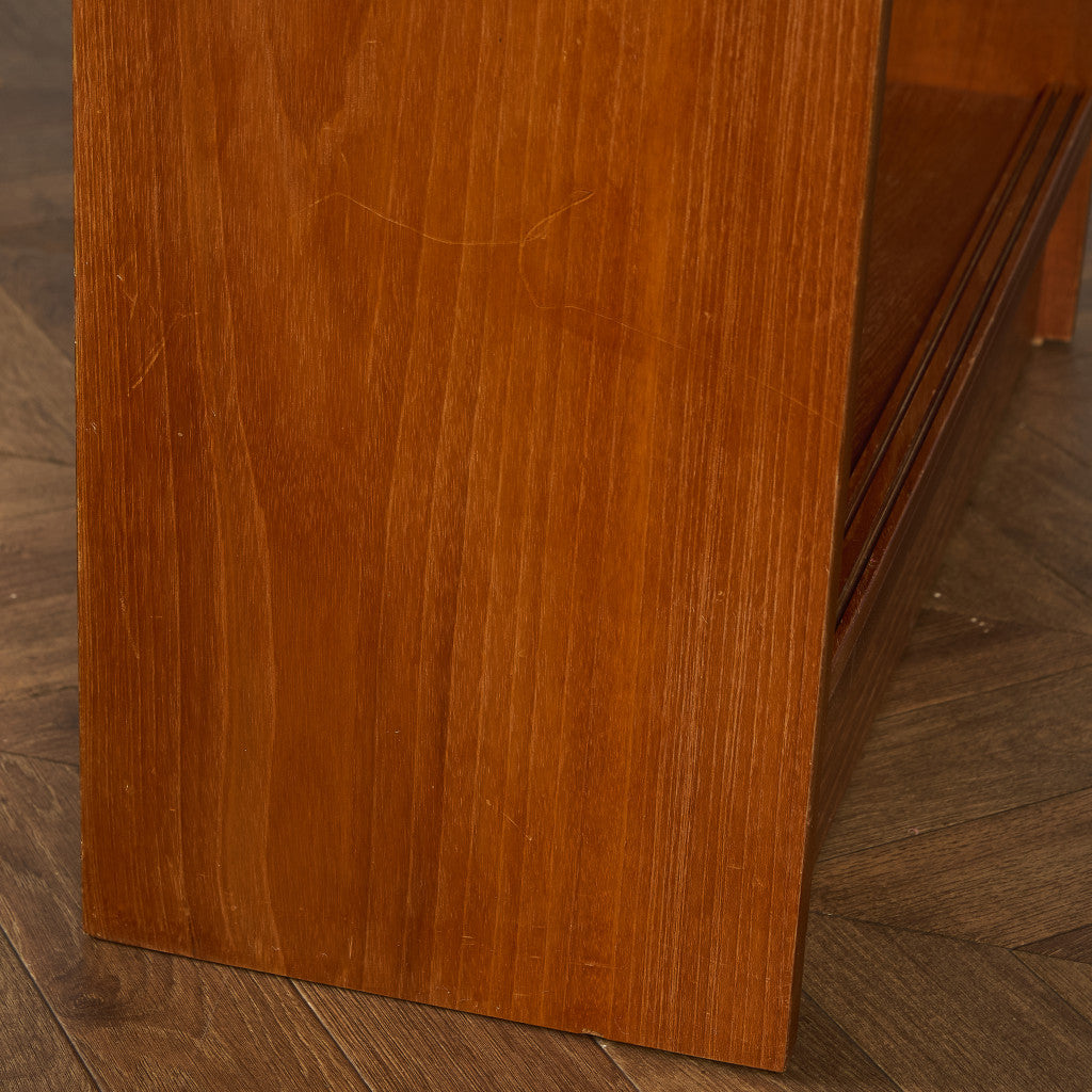 送料込み❆ヴィンテージ　ブックシェルフ　本棚 引き出し付き本棚 幅90 奥行29 高さ112 木製 ブックシェルフ