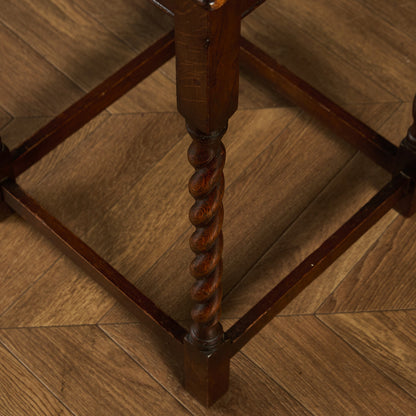 英国 クラシック オーク材 サイドテーブル