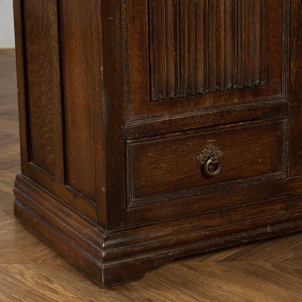 英国 クラシック オーク材 ブランケットボックス