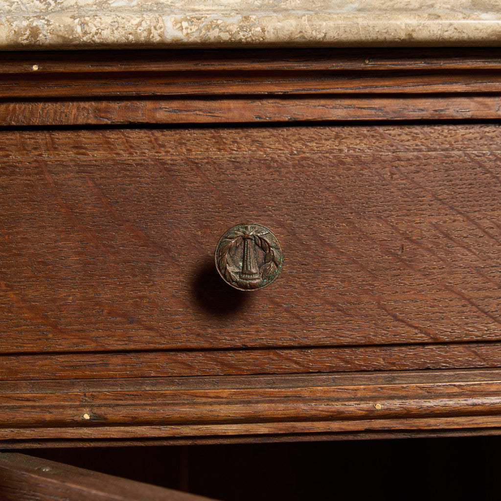 英国 クラシック 大理石 サイドキャビネット #96619