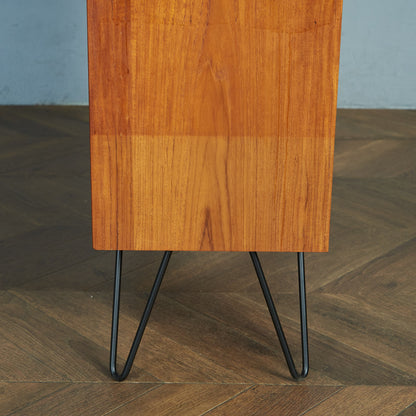 デンマークヴィンテージ オープンブックケース / カスタム アイアンヘアピンレッグ