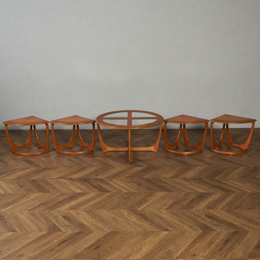 ヴィンテージ ガラストップ ネスト コーヒーテーブル