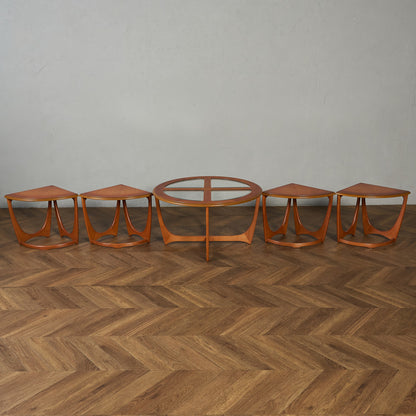 ヴィンテージ ガラストップ ネスト コーヒーテーブル