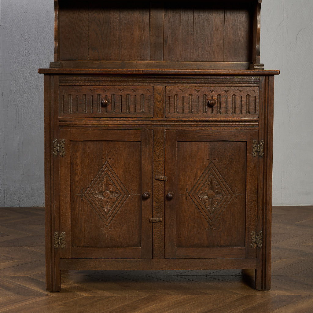 オーク材 ウェルシュドレッサー 食器棚