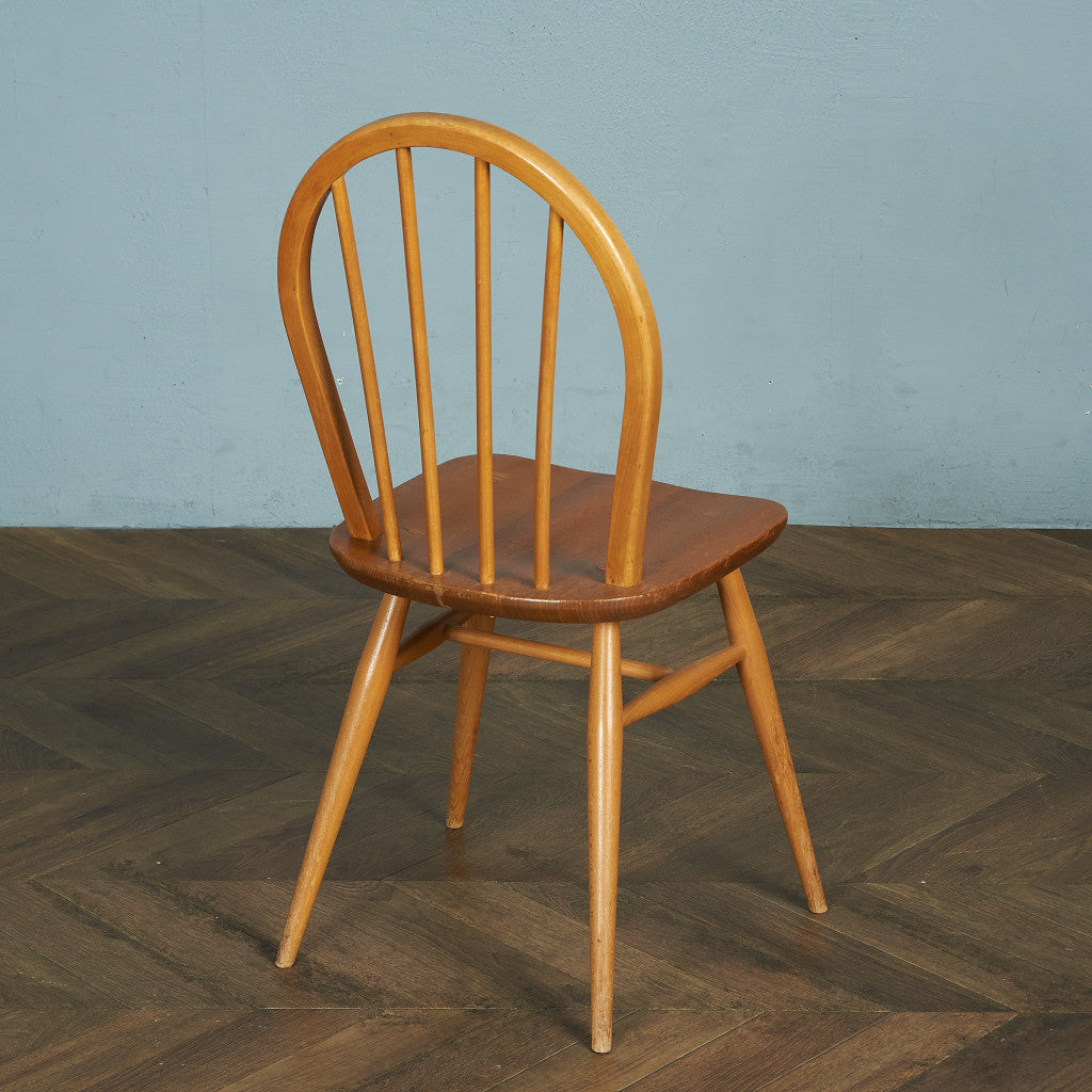ERCOL Vintage 4-Spoke Hoop Back Chair / Round Gold Label #84408
