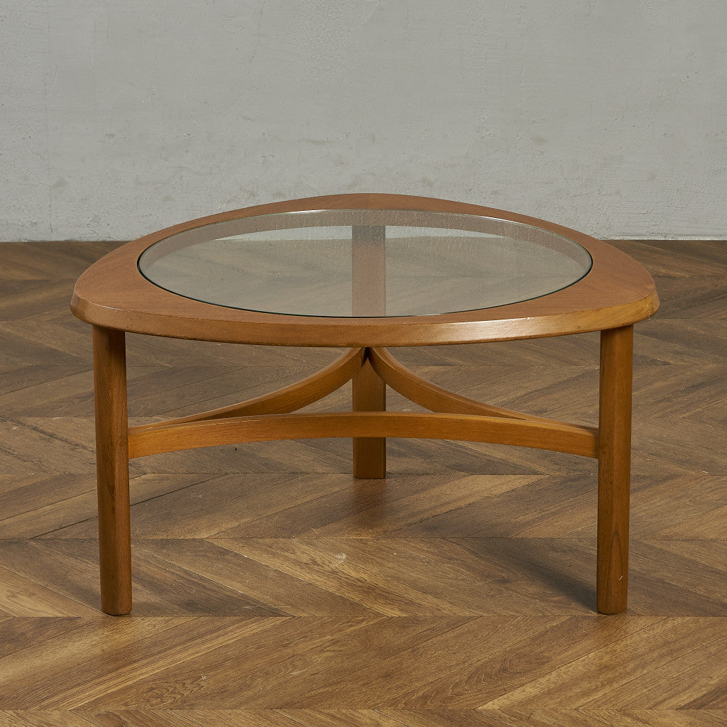 ヴィンテージ トライアングル ガラストップ テーブル