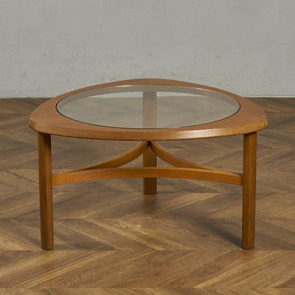 ヴィンテージ トライアングル ガラストップ テーブル