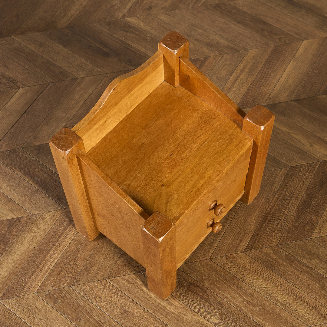 オランダ製 オーク 無垢材 サイドキャビネット