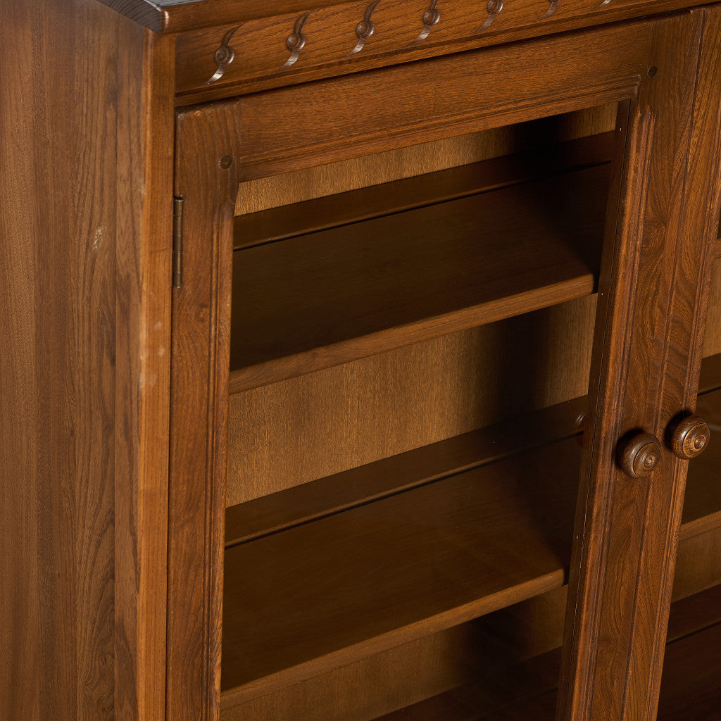 Old Colonial ヴィンテージ ブックケース カップボード ラウンドゴールドラベル