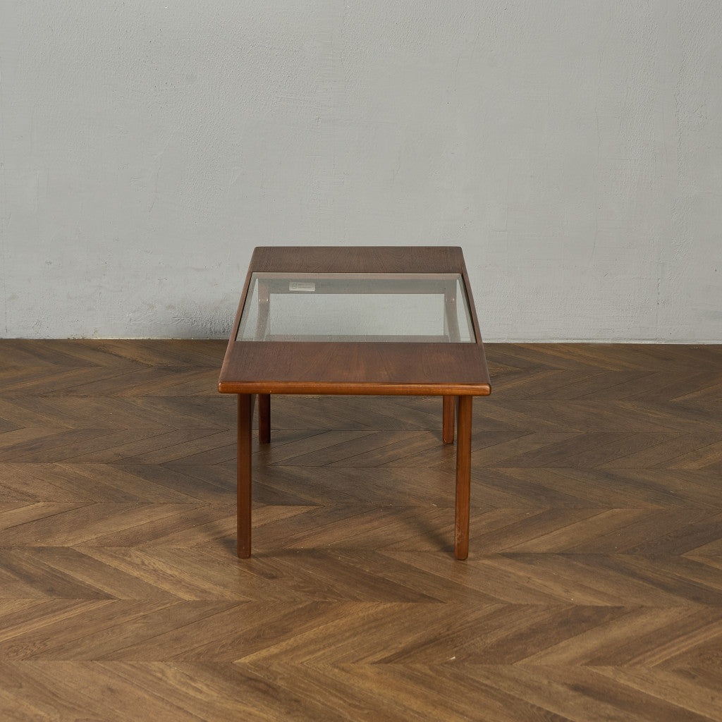 ロングジョン ヴィンテージ ガラストップ コーヒーテーブル