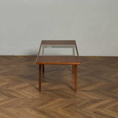 ロングジョン ヴィンテージ ガラストップ コーヒーテーブル