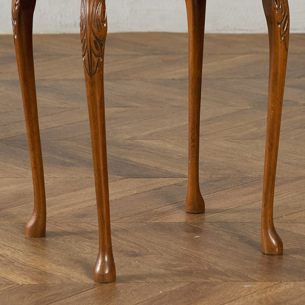 英国 クラシック ガラストップ ネストテーブル #95562