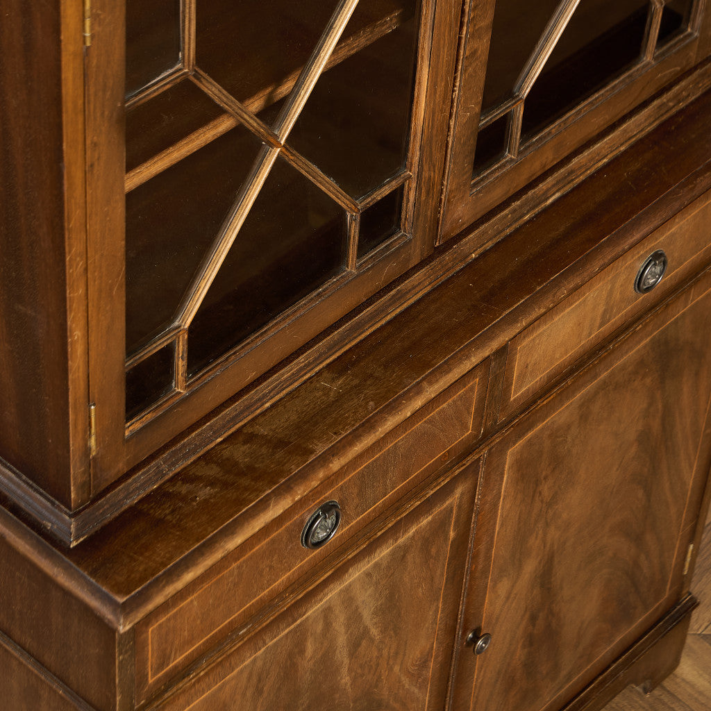 英国 クラシック エドワーディアン 様式 ブックケース カップボード