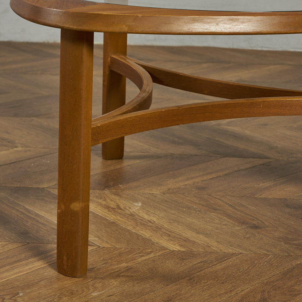 ヴィンテージ トライアングル ガラストップテーブル