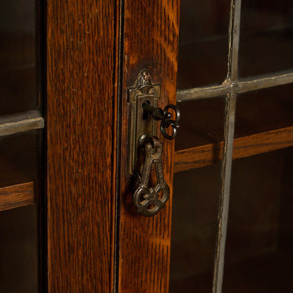 英国 クラシック オーク材 ブックケース 食器棚