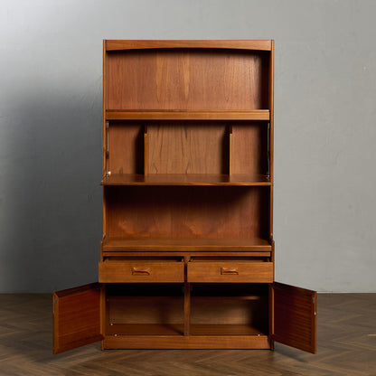 ヴィンテージ ウォールユニット ビューローブックケース