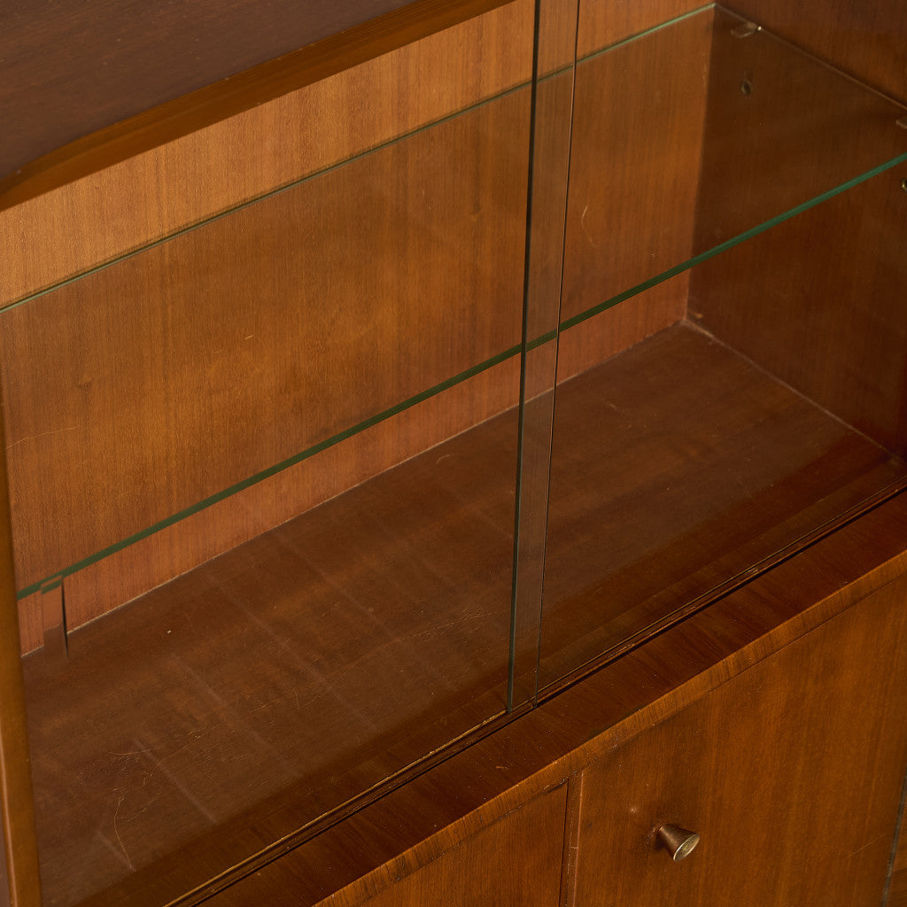 ヴィンテージ ガラス キャビネット ブックケース