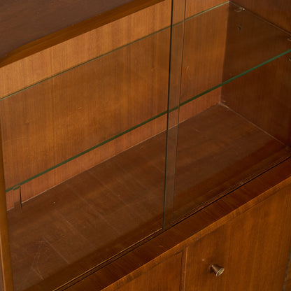 ヴィンテージ ガラス キャビネット ブックケース